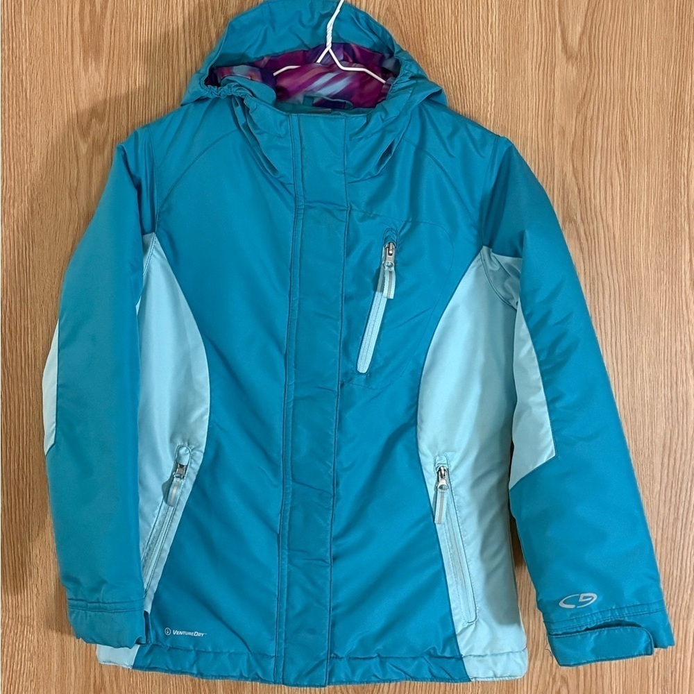 Champion Kids Teal and Light Blue Puffer Jacket
